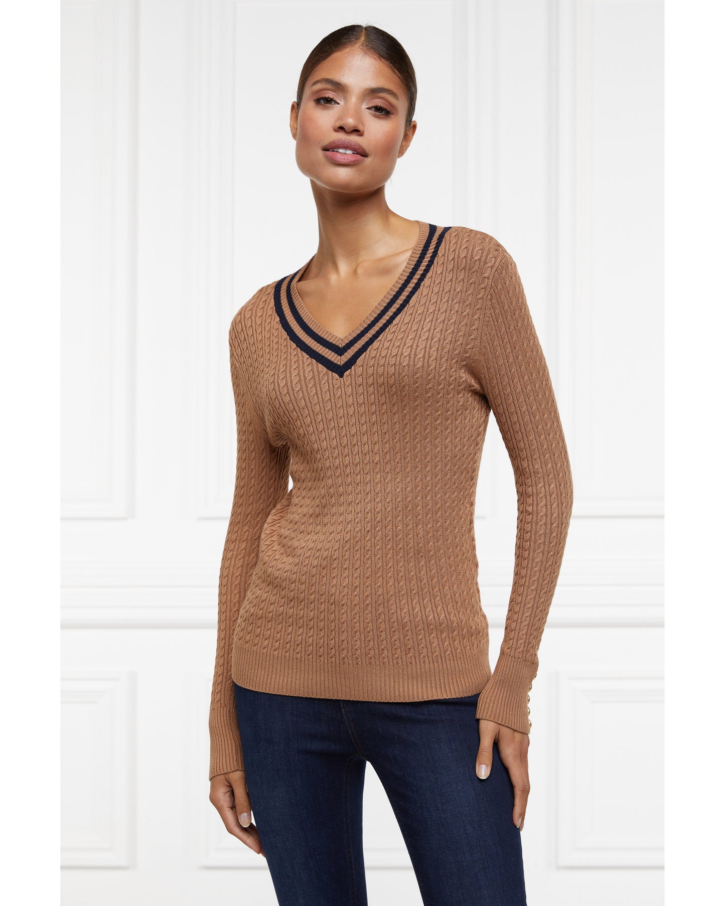 Zoe Knit (Dark Camel Marl)