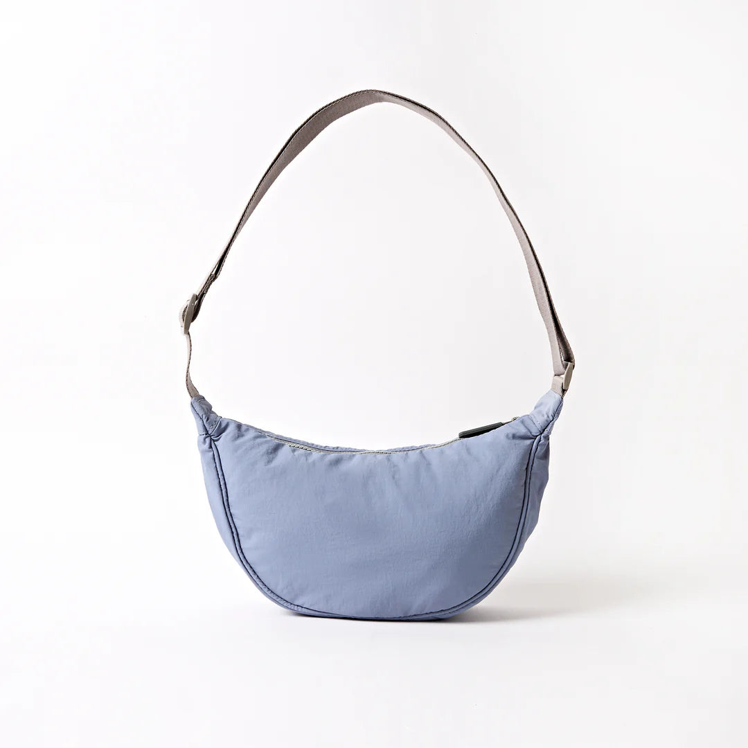 Farringdon Half Moon Bag in Retro Blue Taslon