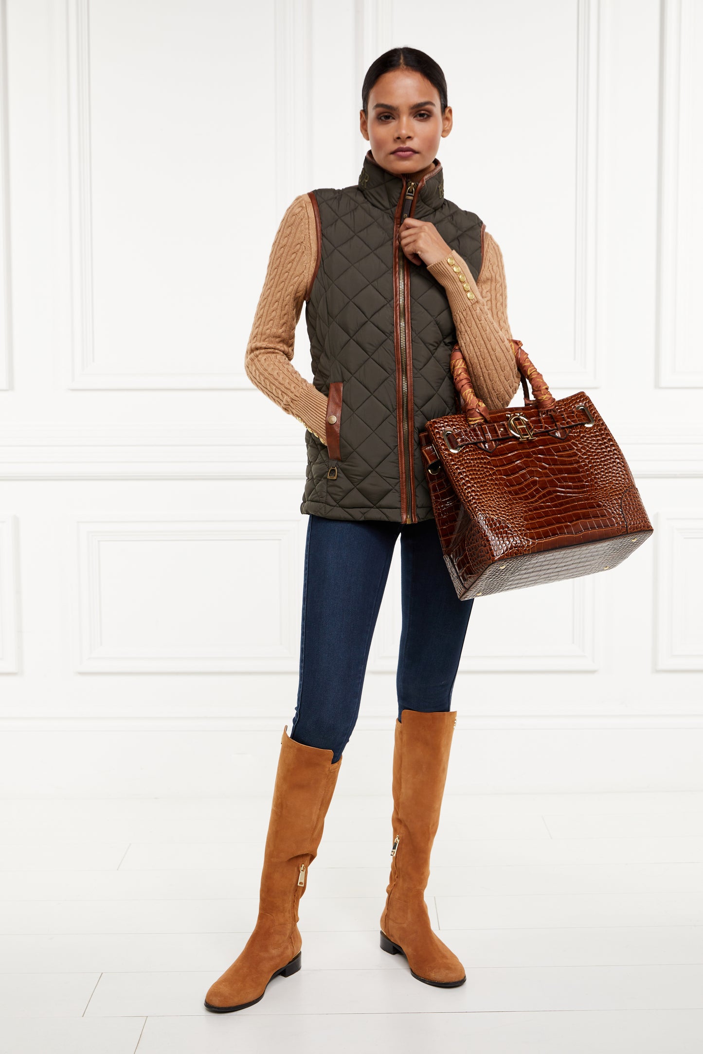 Country Quilted Gilet (Heritage Khaki)