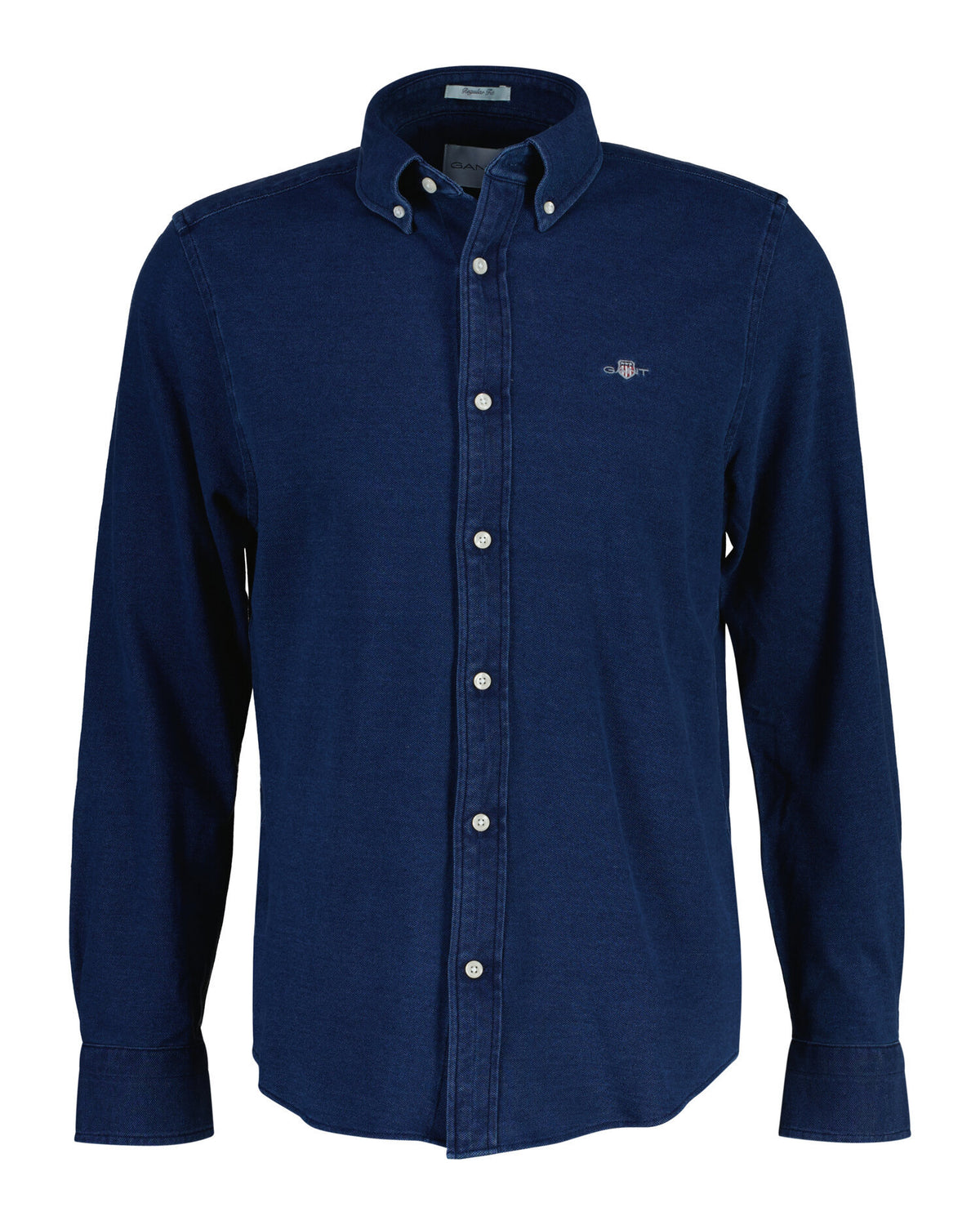 Regular Fit Indigo Pique Jersey Shirt