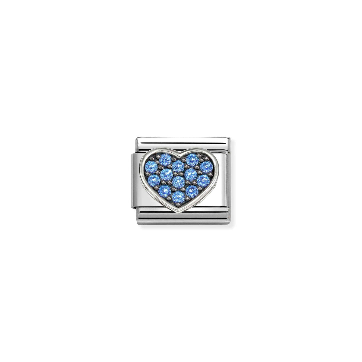 Composable SYMBOLS steel and 925 sterling silver RICH LIGHT BLUE