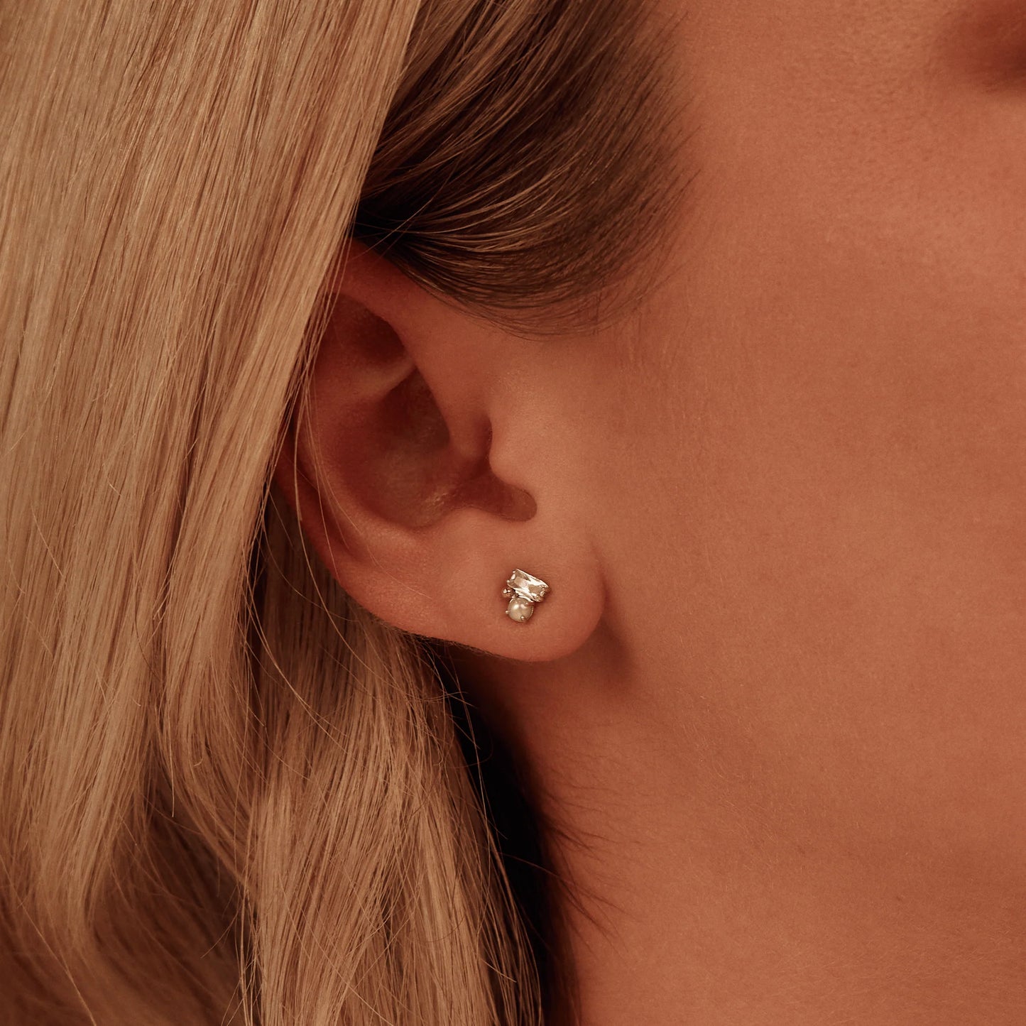 Nature's Wonder Sterling Silver Beachcomber Cluster Stud Earrings