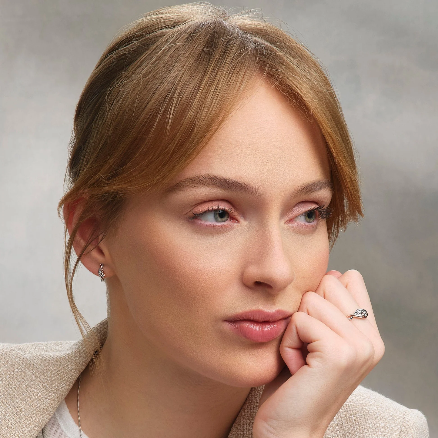 Past Present Future Sterling Silver Ring with Topaz