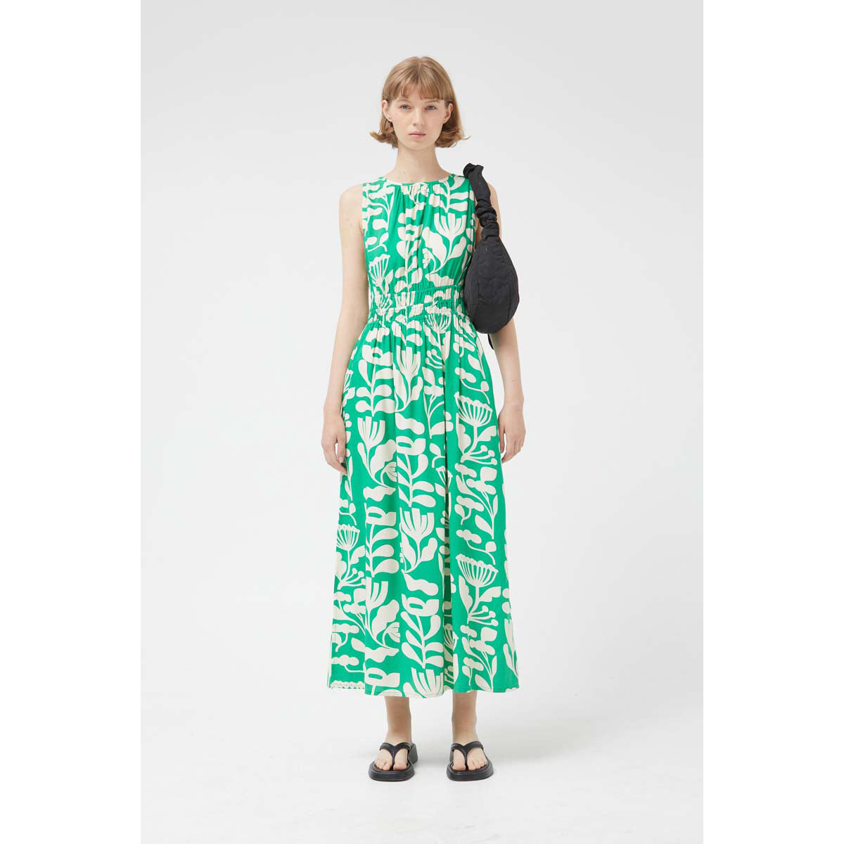 Hortencia Floral Sleeveless Long Dress