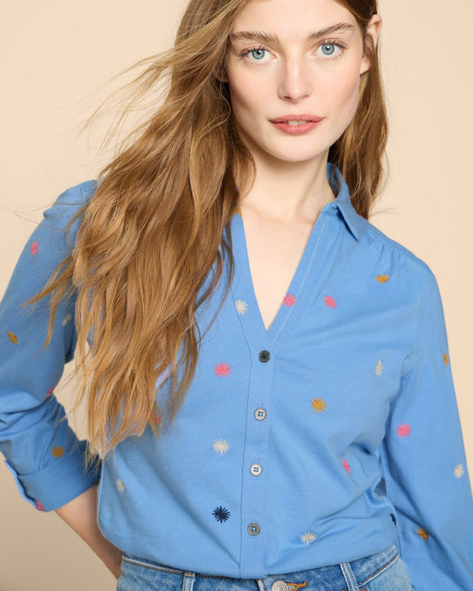 Annie Embroidered Jersey Shirt