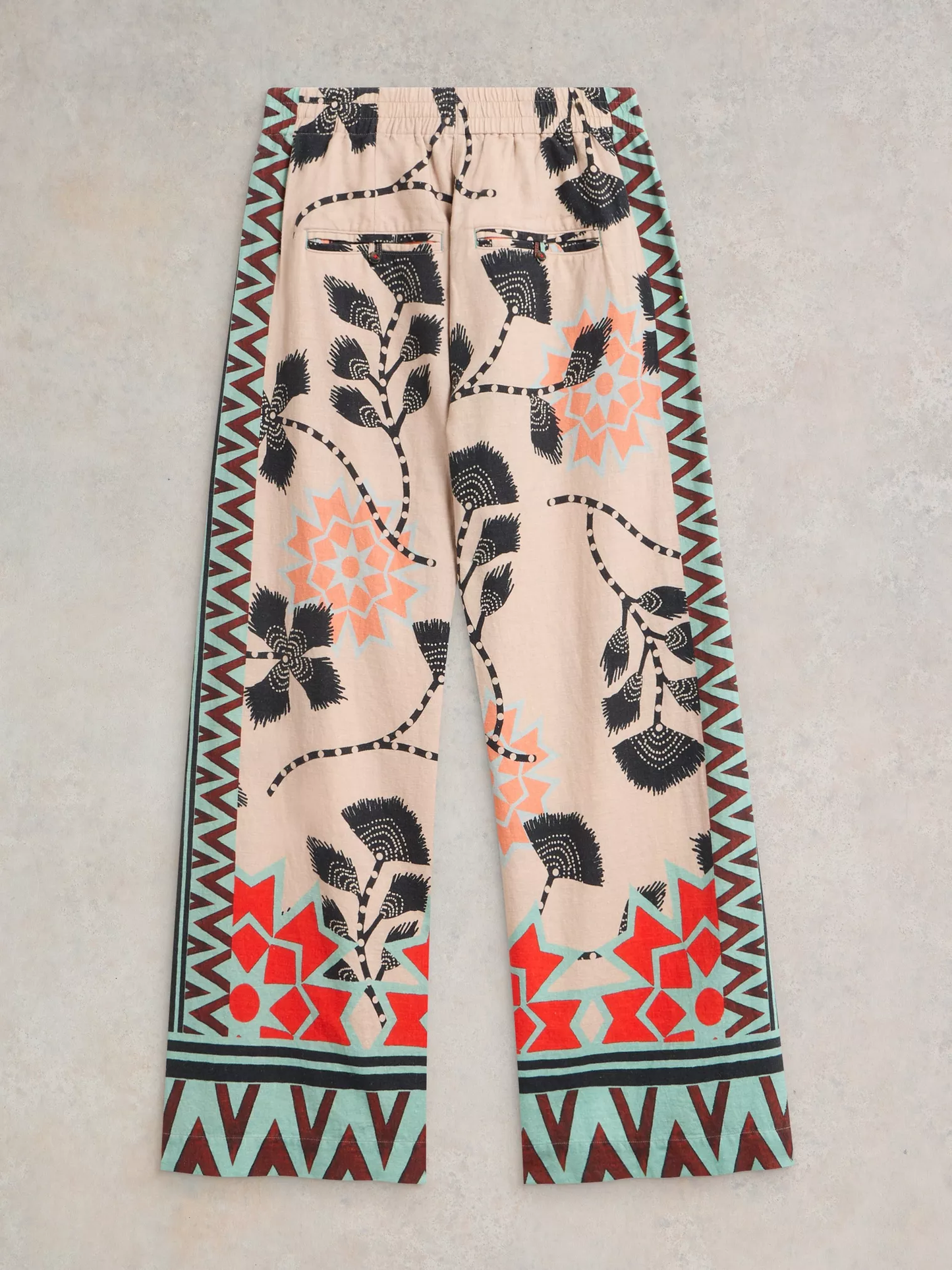 Lucy Linen Blend Wide Trouser