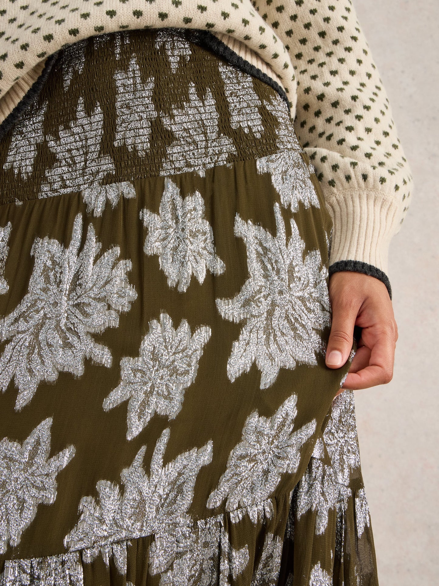 Phoebe Jacquard Maxi Skirt