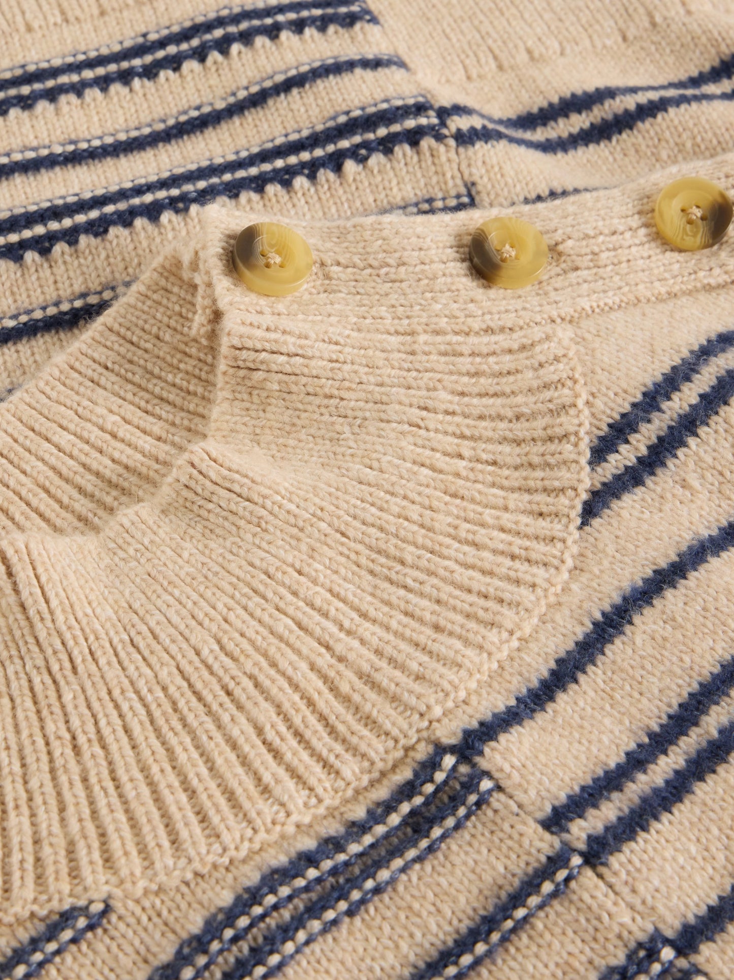Mix Stripe Stand Neck Jumper