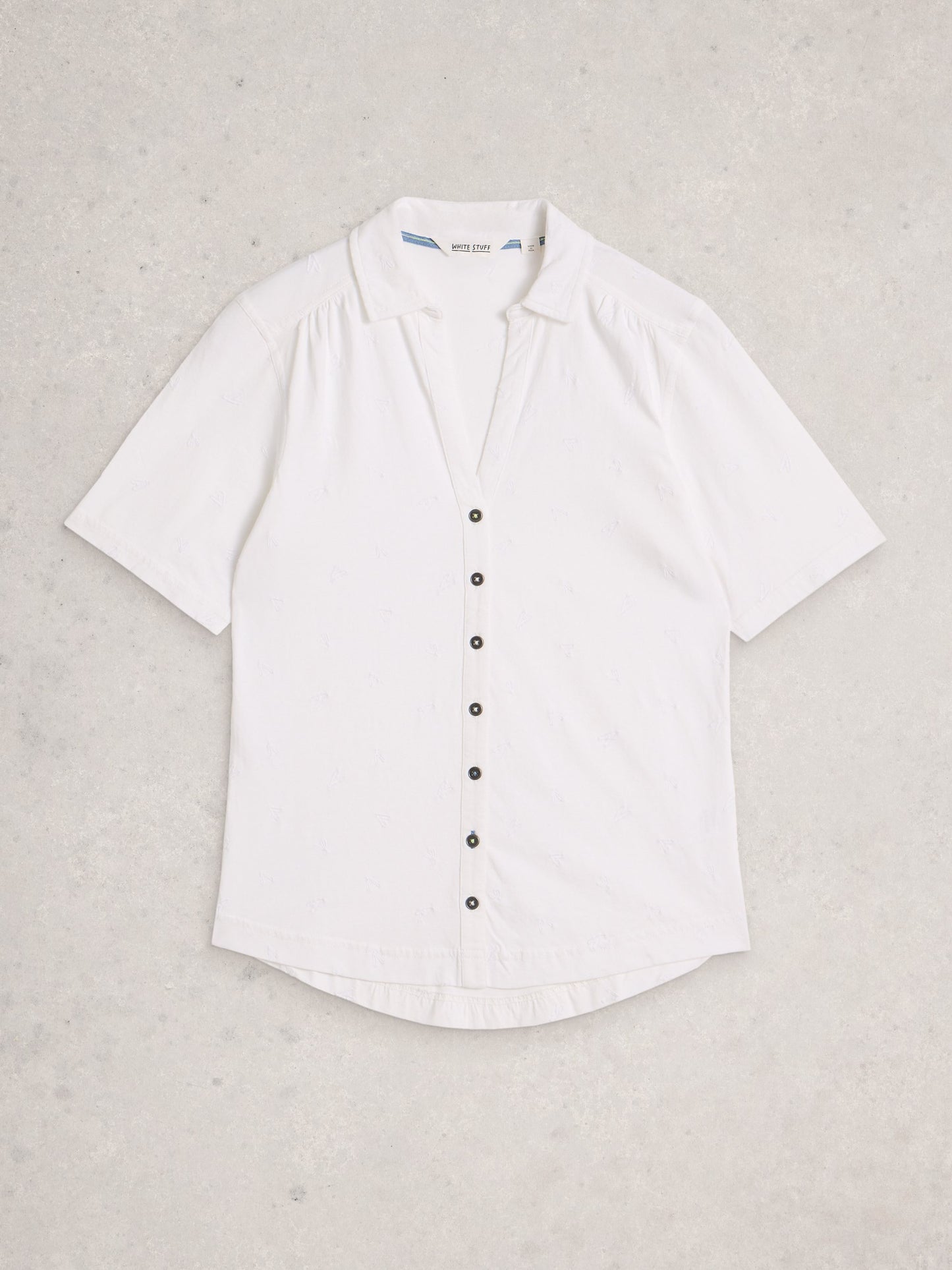 Annie Short Sleeved Embroidered Shirt