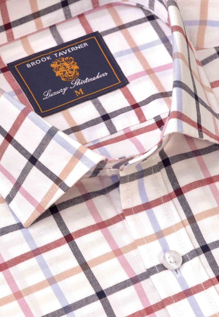 Regular Fit Pink Tattersall Check Cotton Shirt