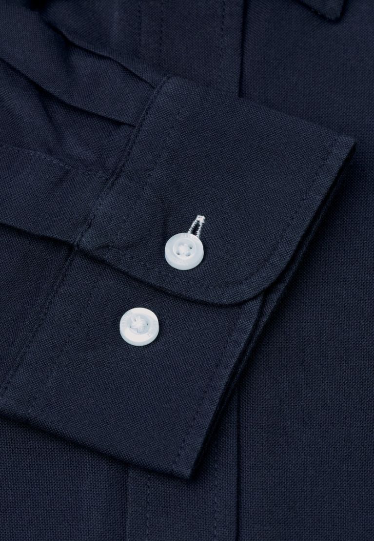 Regular Fit Navy Cotton Oxford Shirt
