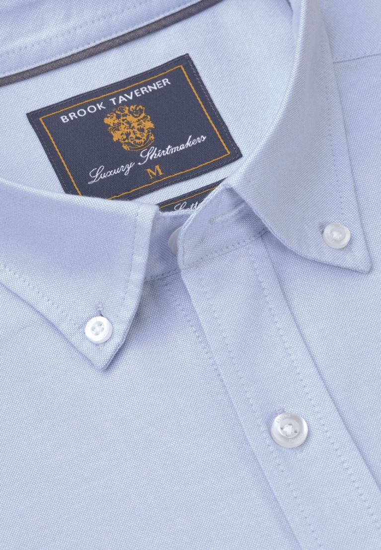 Regular Fit Sky Blue Cotton Oxford Shirt