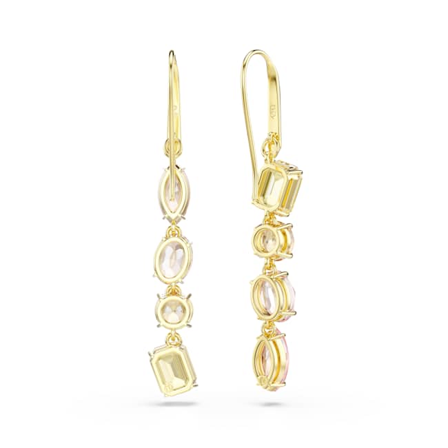 Gema Drop Earrings- Pink/Gold