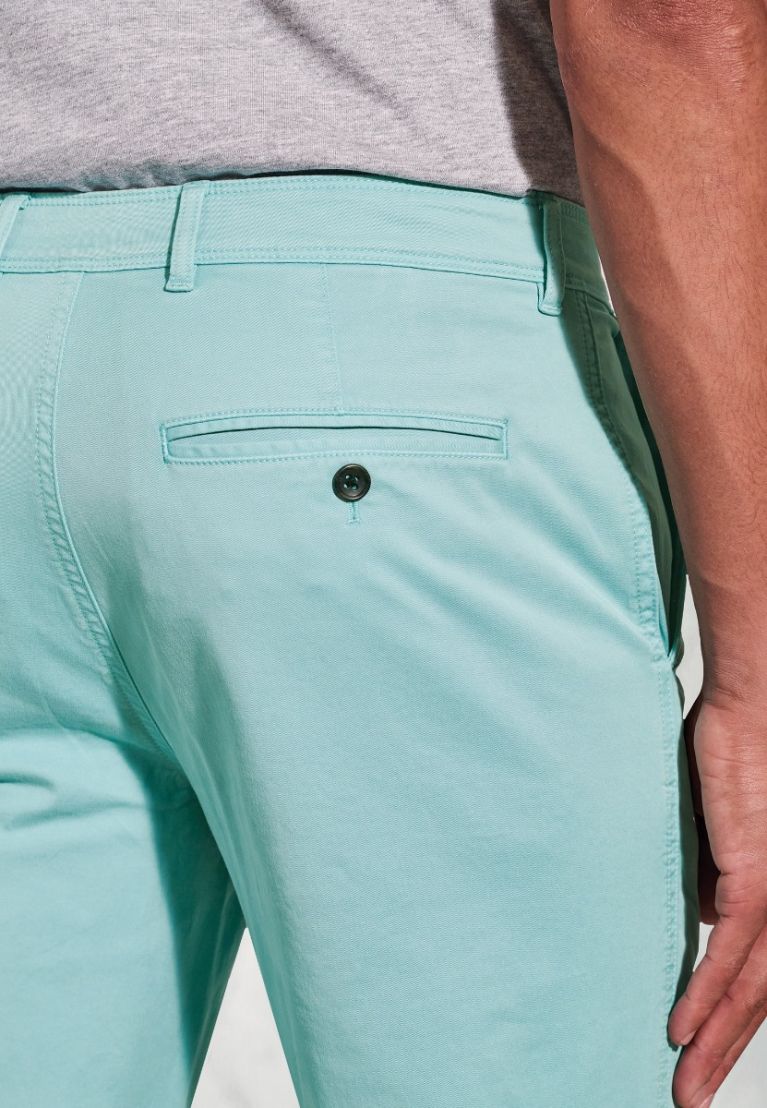 Broderick Garment Dyed Trouser Aqua