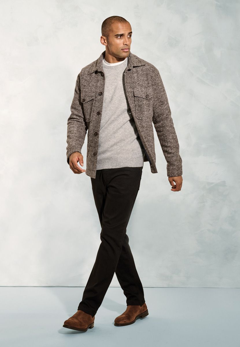 Fallon Taupe Twill Overshirt