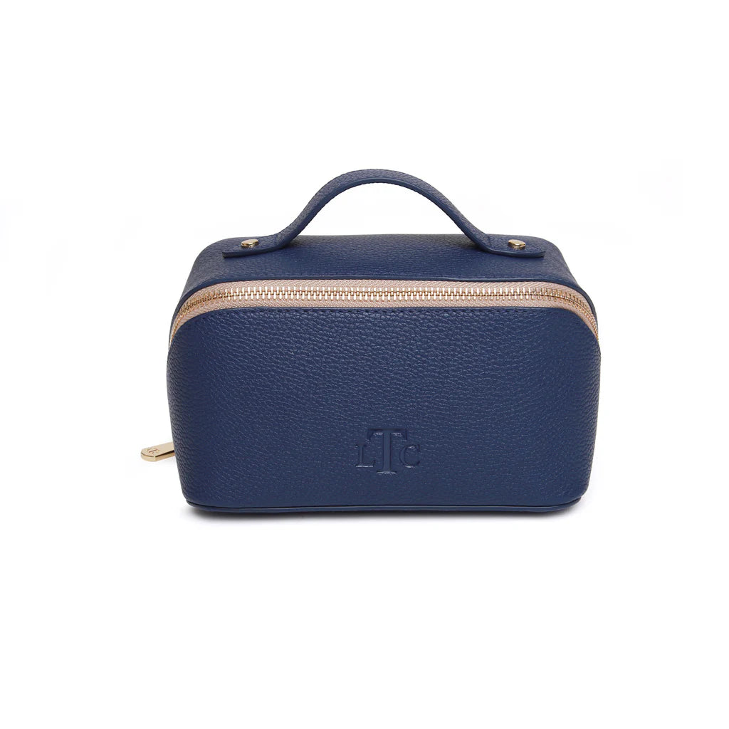 Navy & Stone Mini Train Case