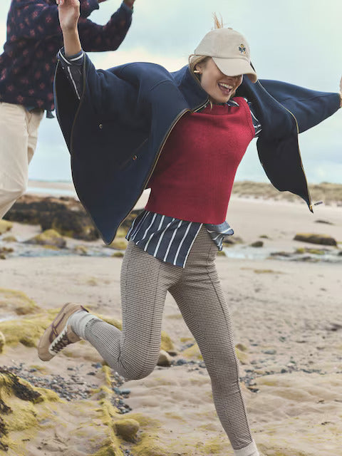 Heritage Navy Fleece Longline Cape