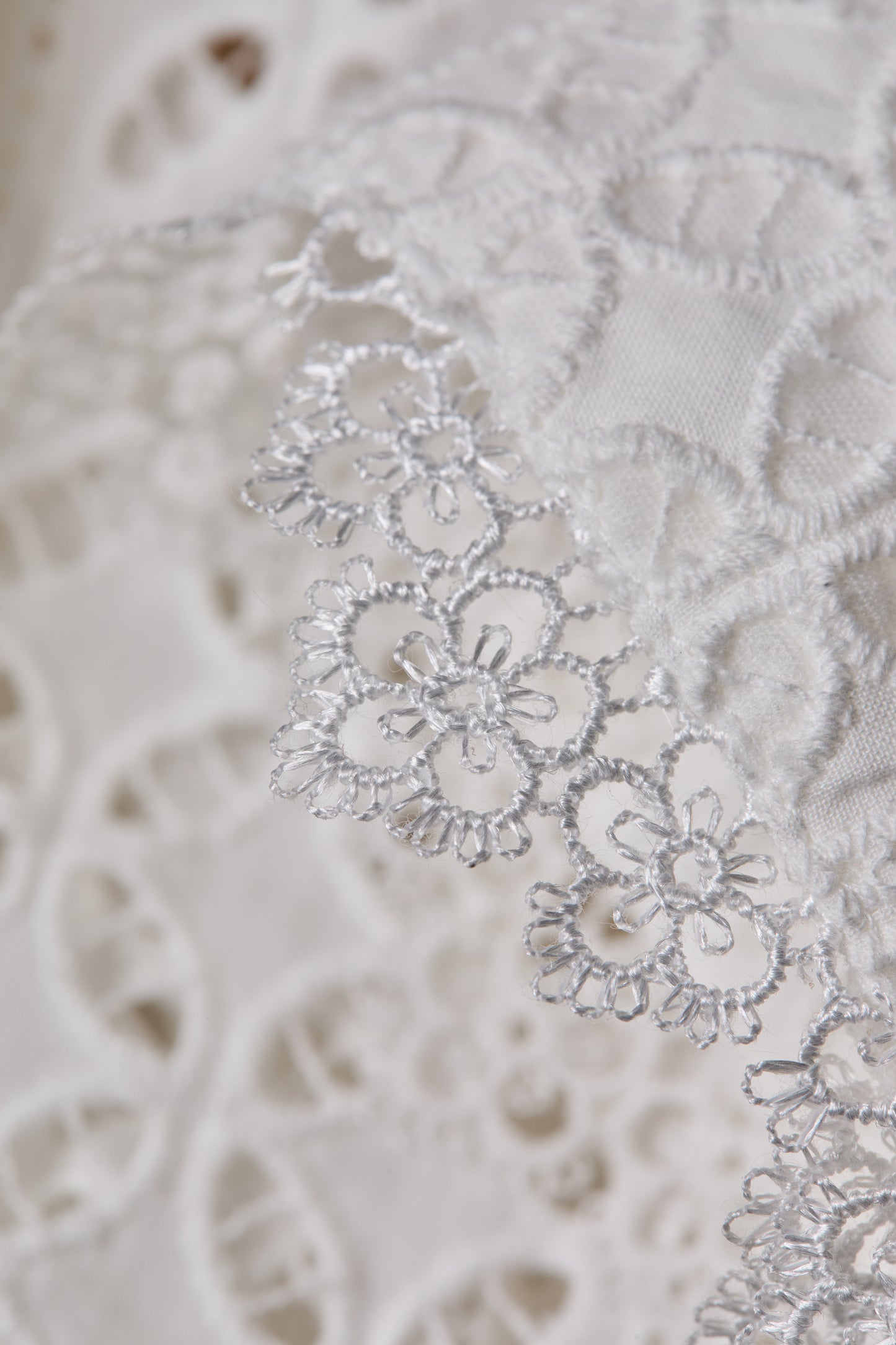 Collarless Broderie Shirt