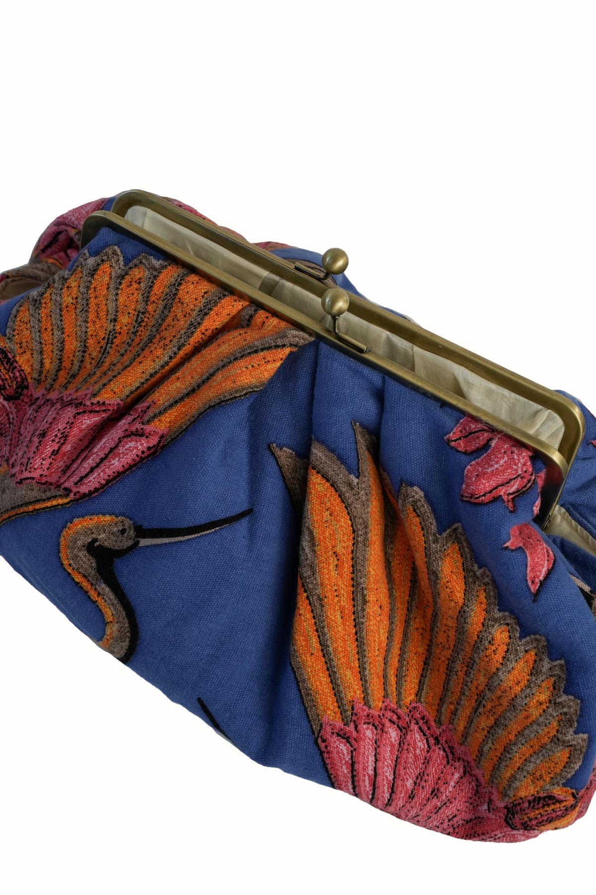 Crane Cobalt Clasp Bag