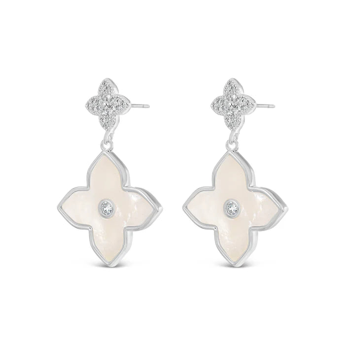 Silver Plated Earrings With Cubic Zirconia Stone