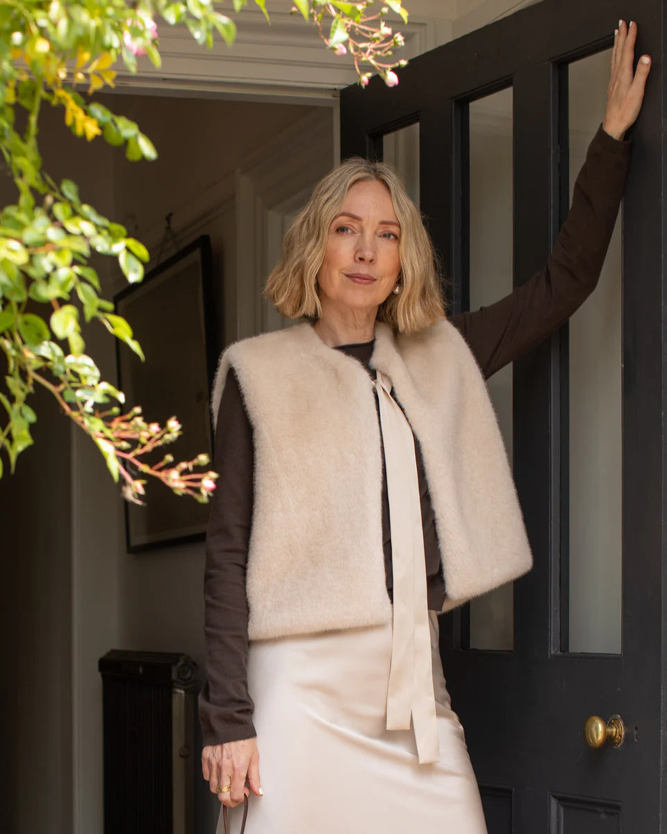 Felicity Gilet Bone White