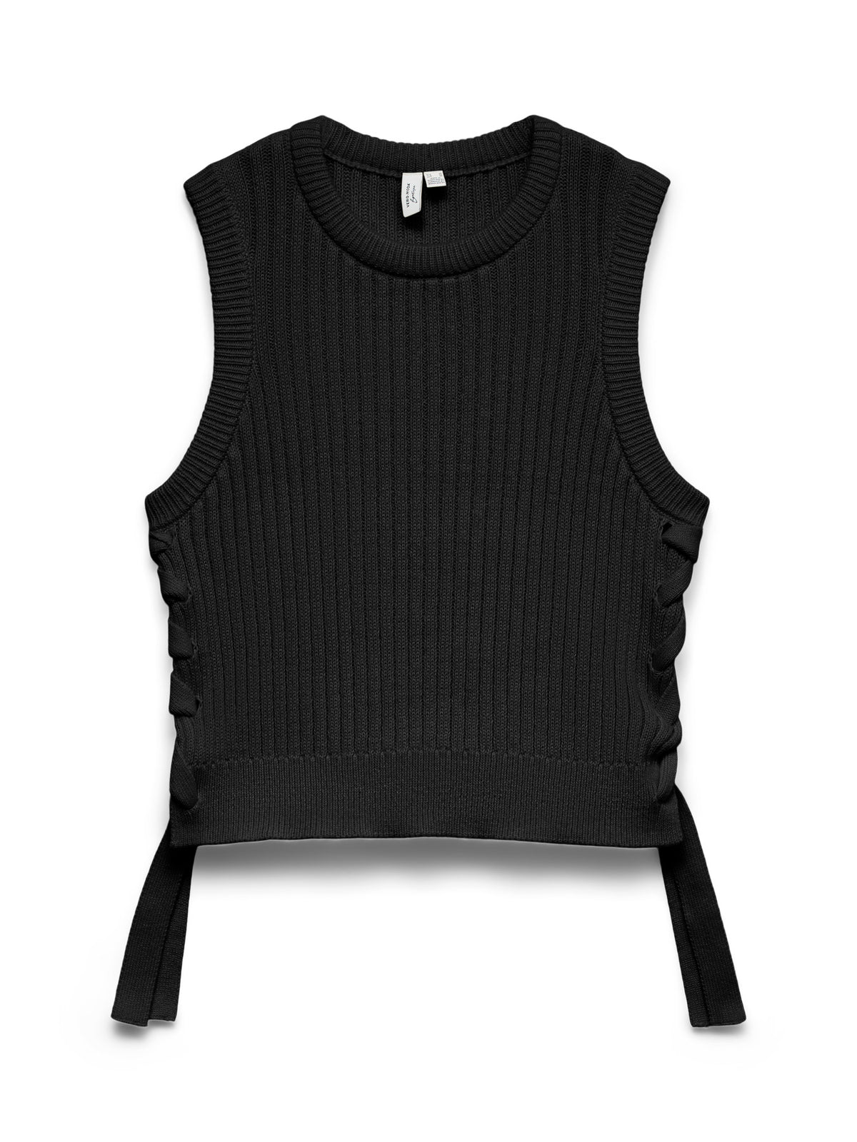Louise Sleeveless O-Neck Lace-Up Vest