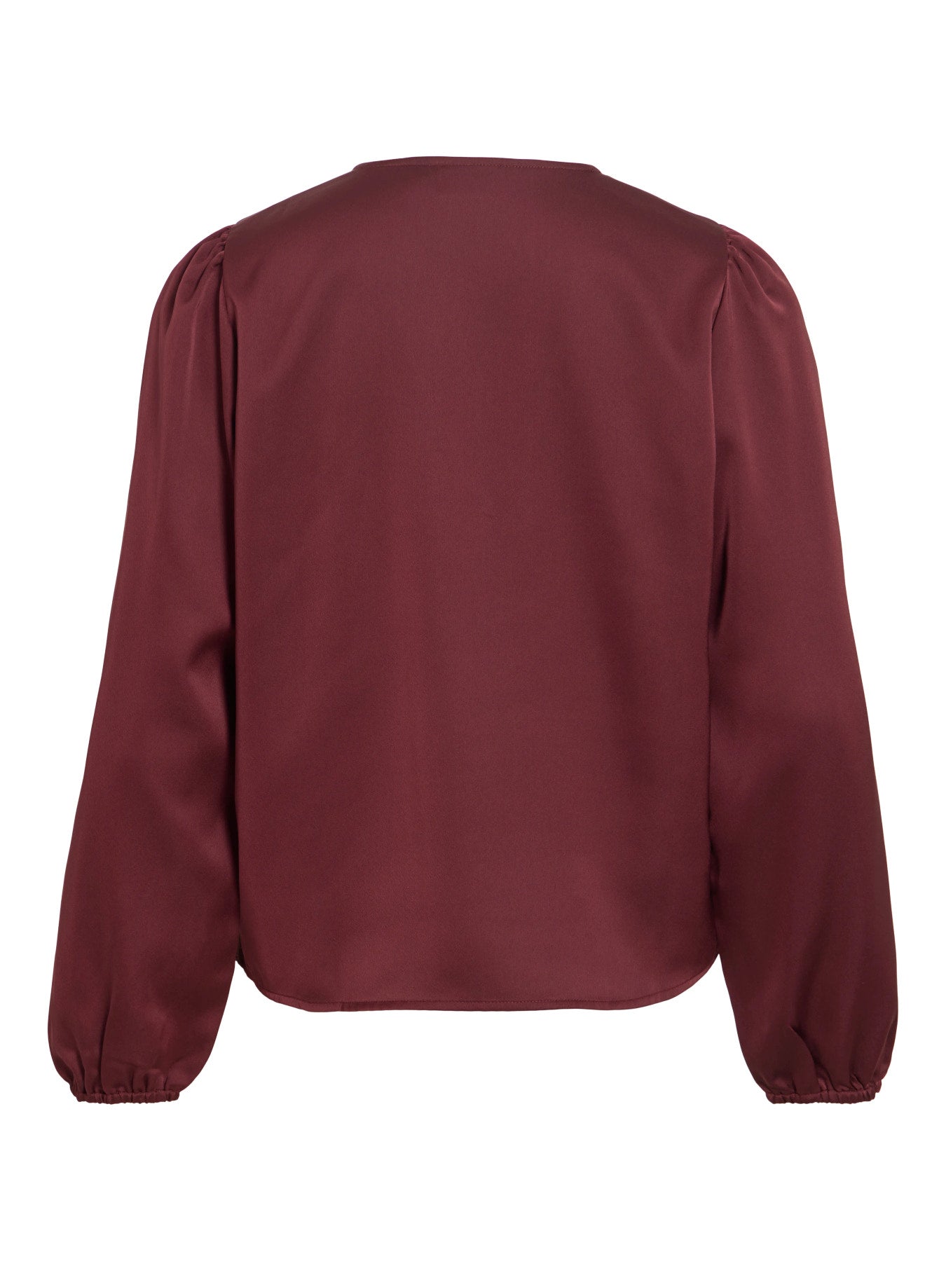 Vielette Long Sleeve Smock Satin Top