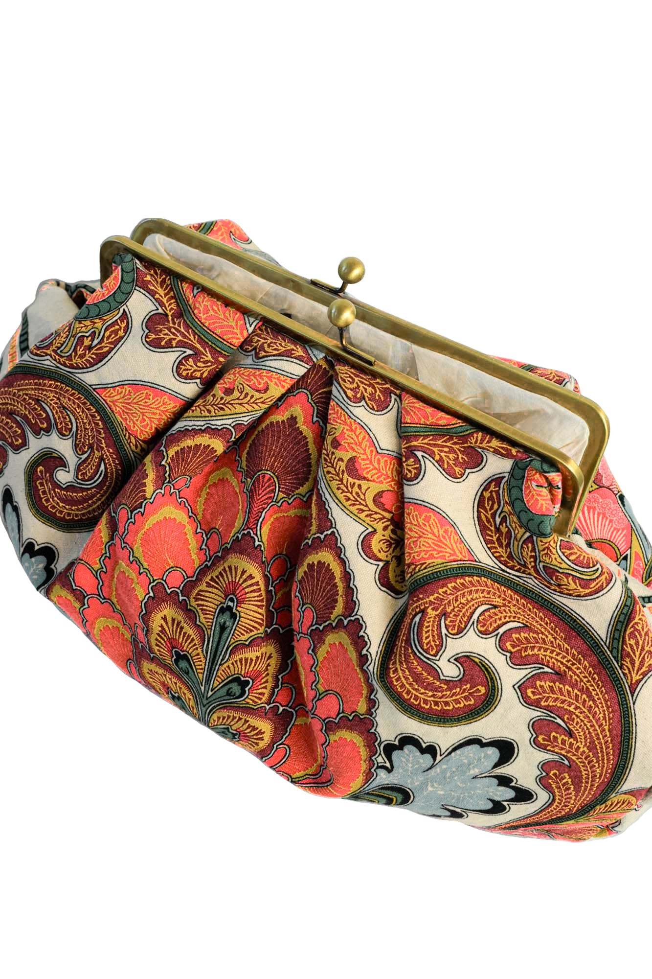 Fiesta Orange Clasp Bag