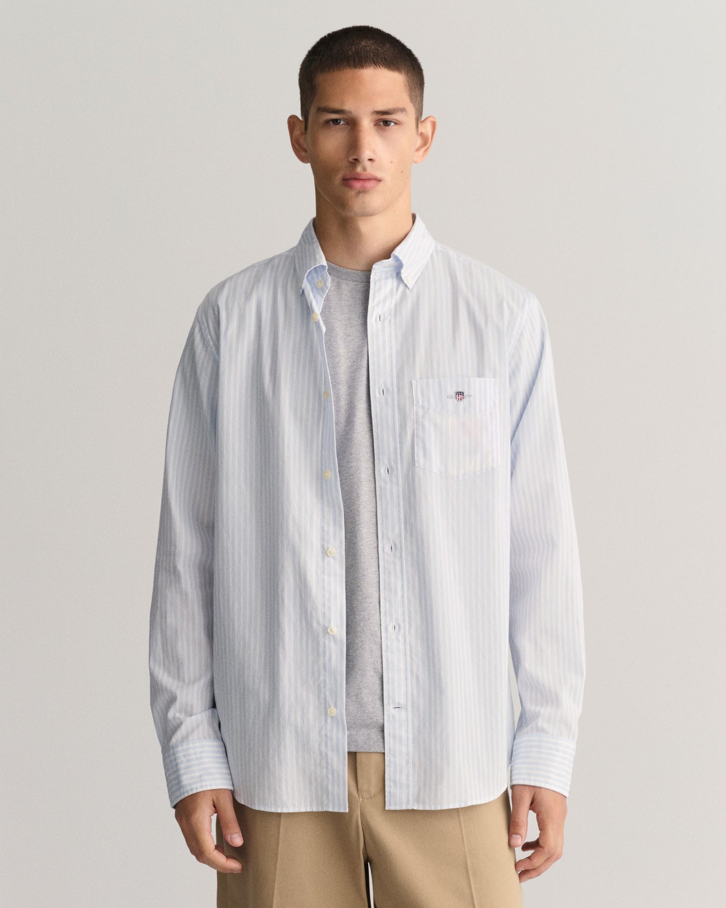 Regular Fit Striped Poplin Shirt
