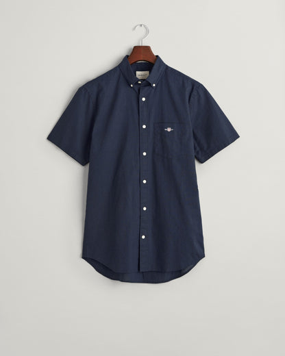 Regular Fit Cotton Linen Short Sleeve Shirt