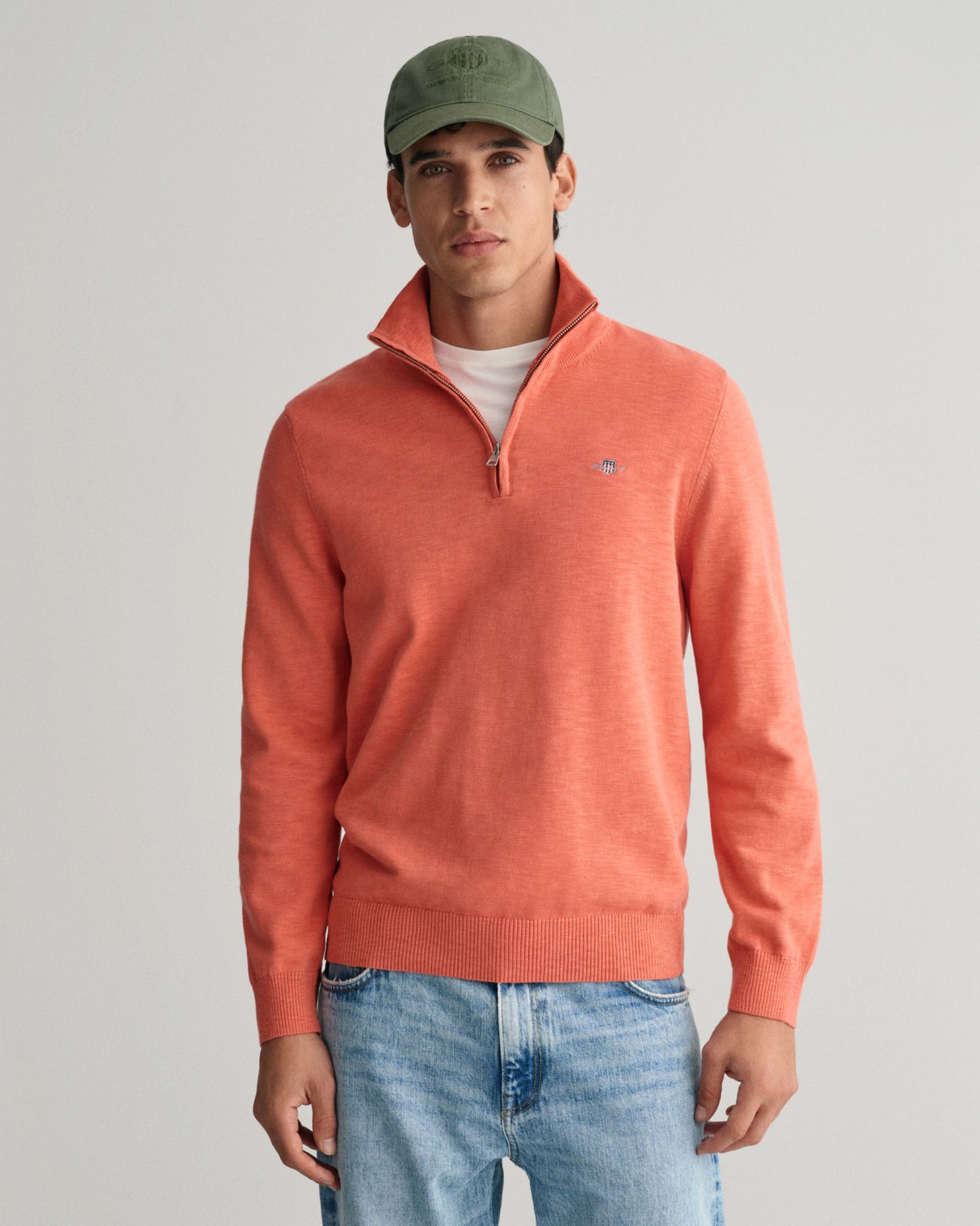 Cotton Flamme Half-Zip Sweater