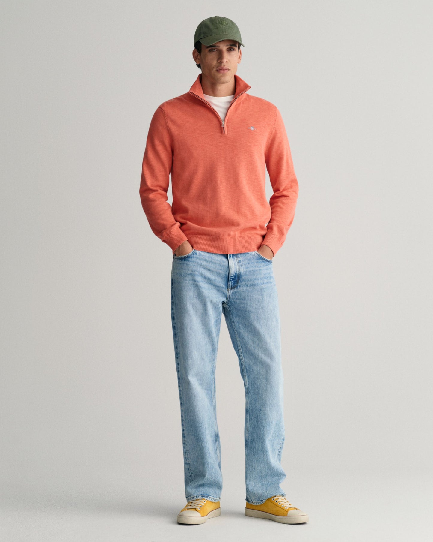 Cotton Flamme Half-Zip Sweater