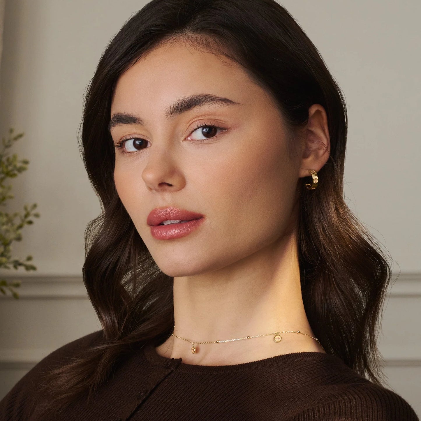 Insignia 9ct Solid Gold Half-Hoop Earrings
