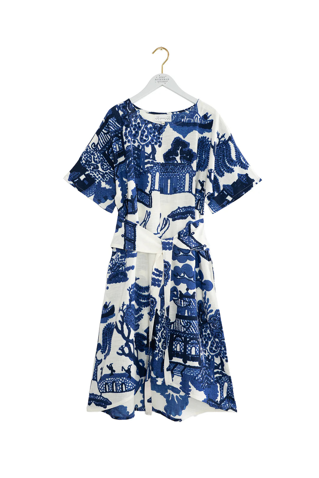 Giant Willow Blue Obi Dress - S/M