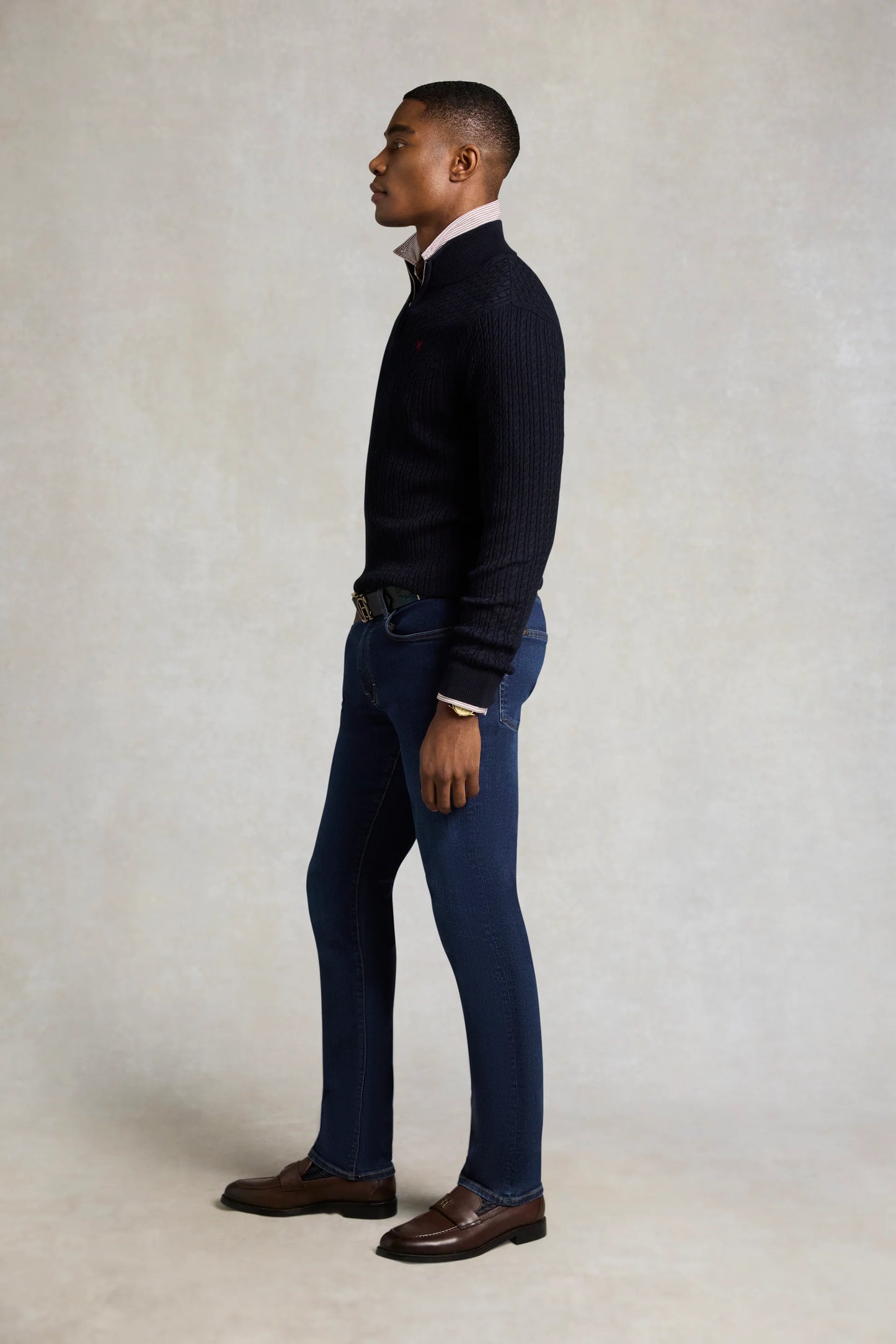 Fine Quarter Zip Knit