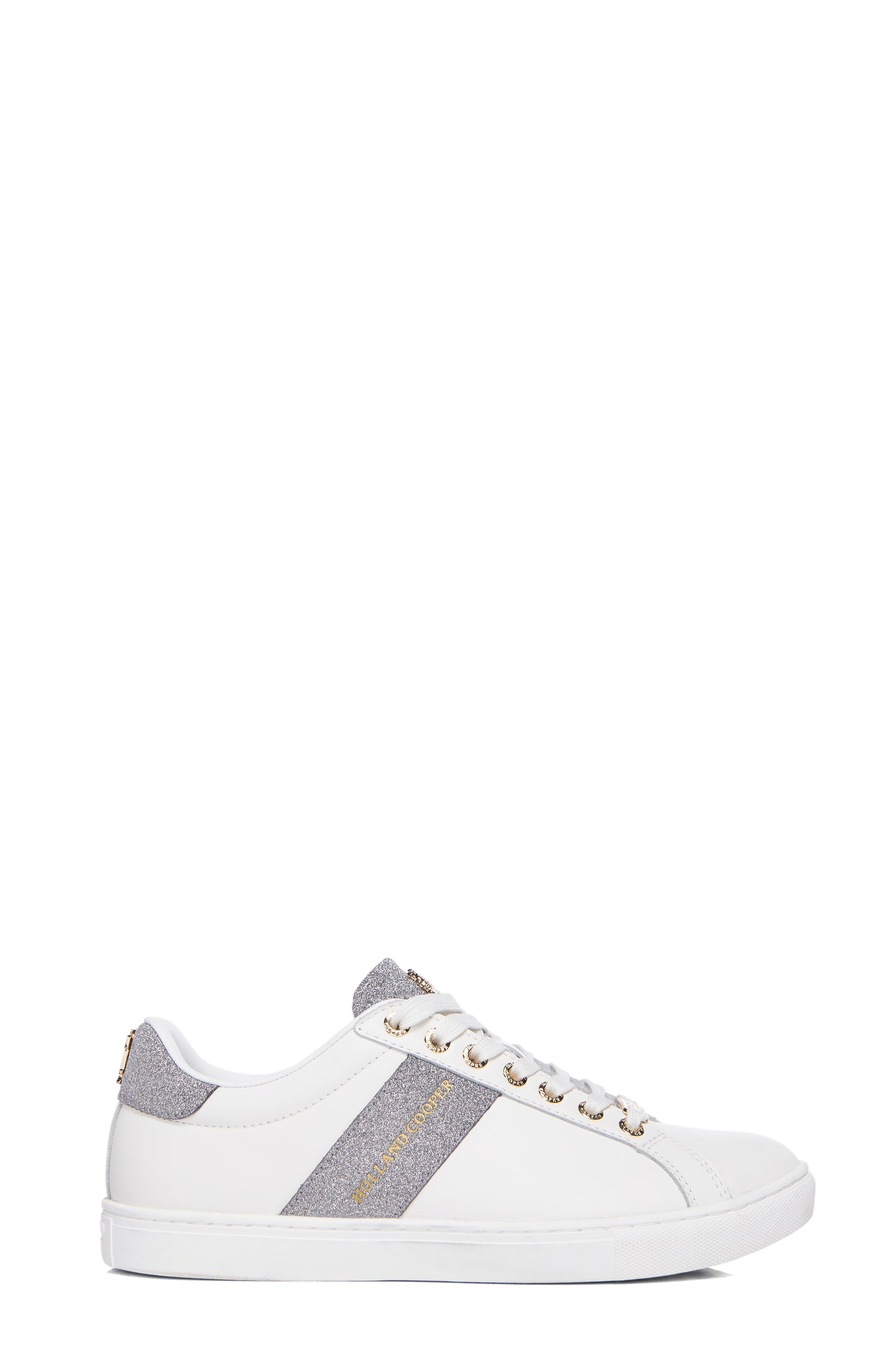 Knightsbridge Court Trainer Silver Crystal Stripe