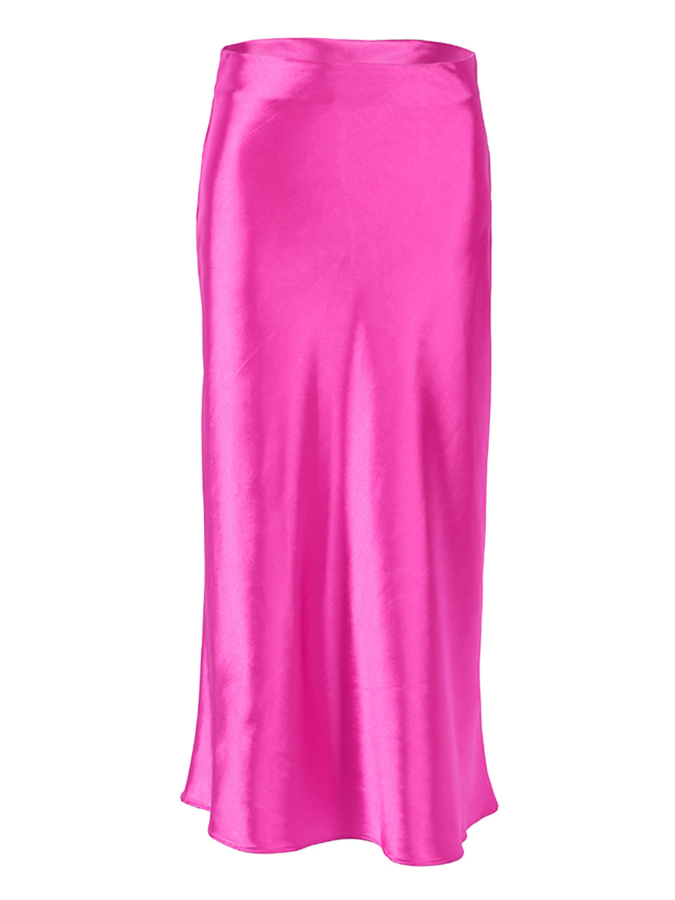 Mid Length Satin Skirt in Pink - Medium