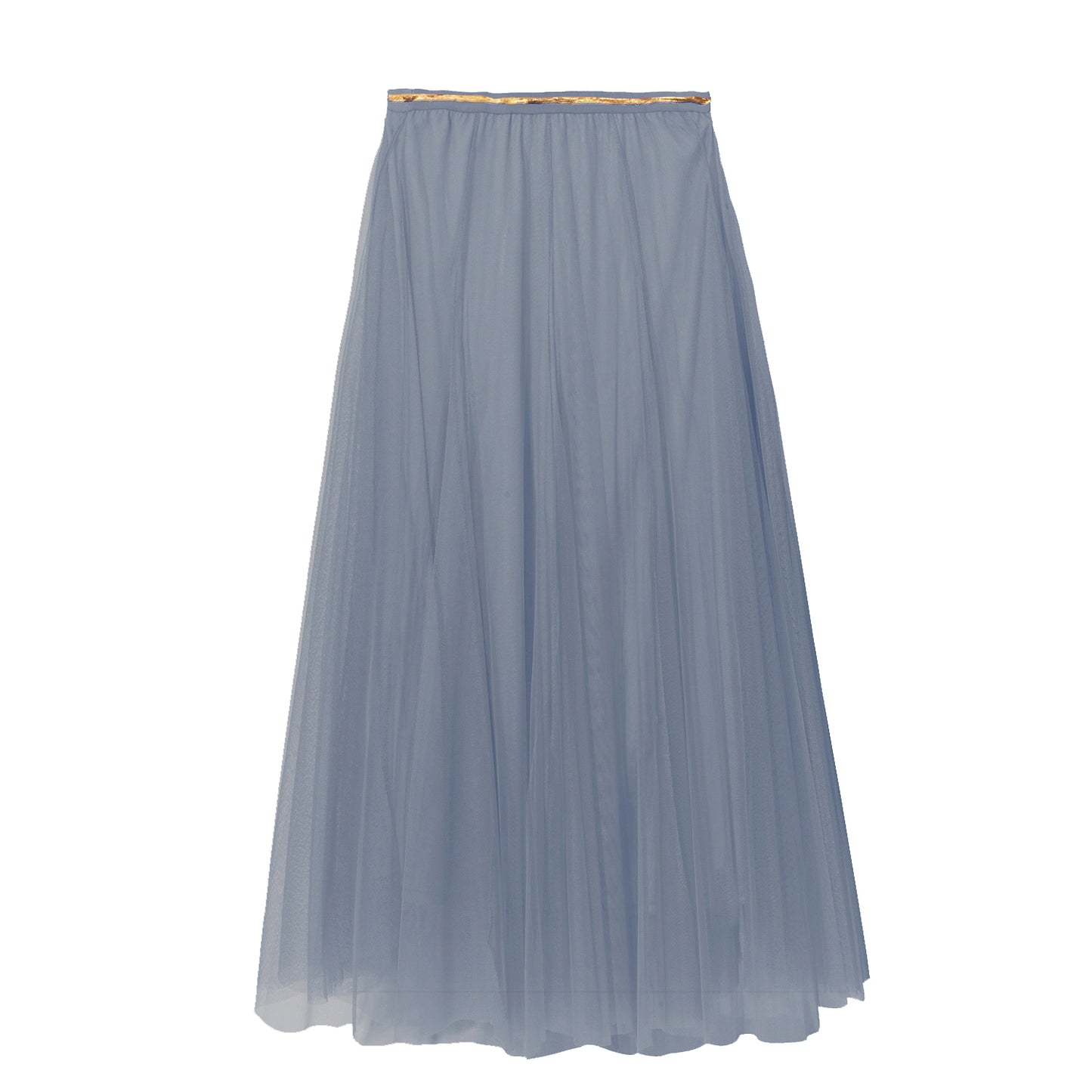 Tulle Layer Skirt in Denim Blue - Large