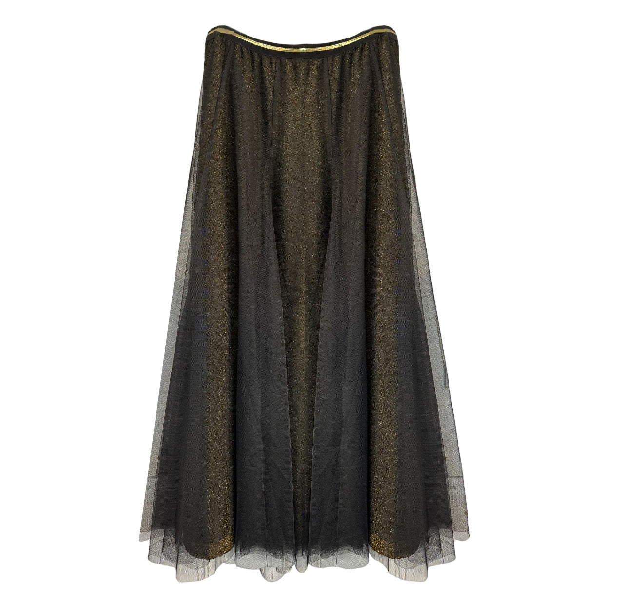Tulle Sparkle Lurex Layer Skirt in Black - Large