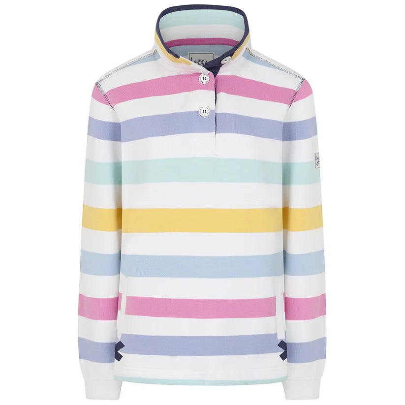 Slim Fit Button Neck Sweatshirt