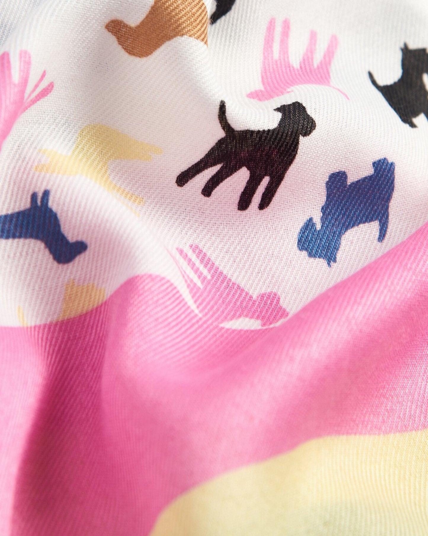 Dog Stripe Print Scarf