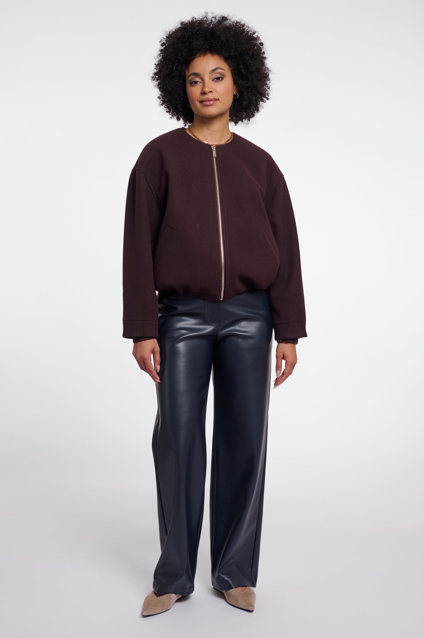 Bomber Jacket with Collar