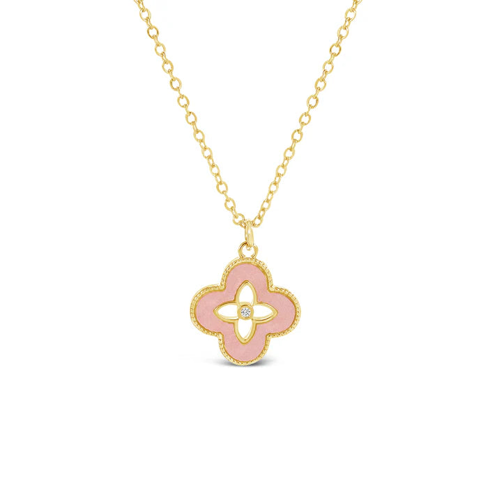 18K Gold Plated Necklace With Mother Of Pear