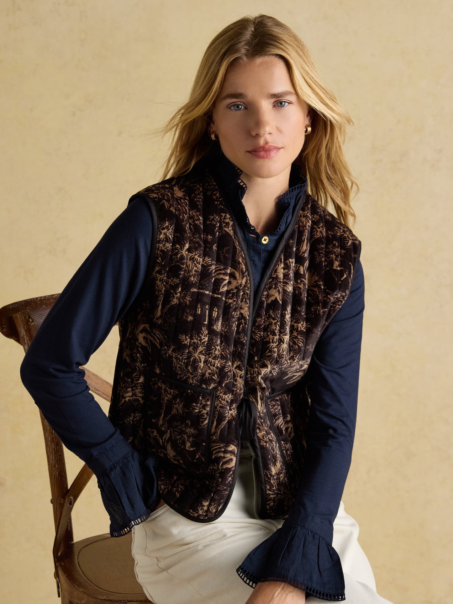 Kate Long Sleeve Frilled Neck Top