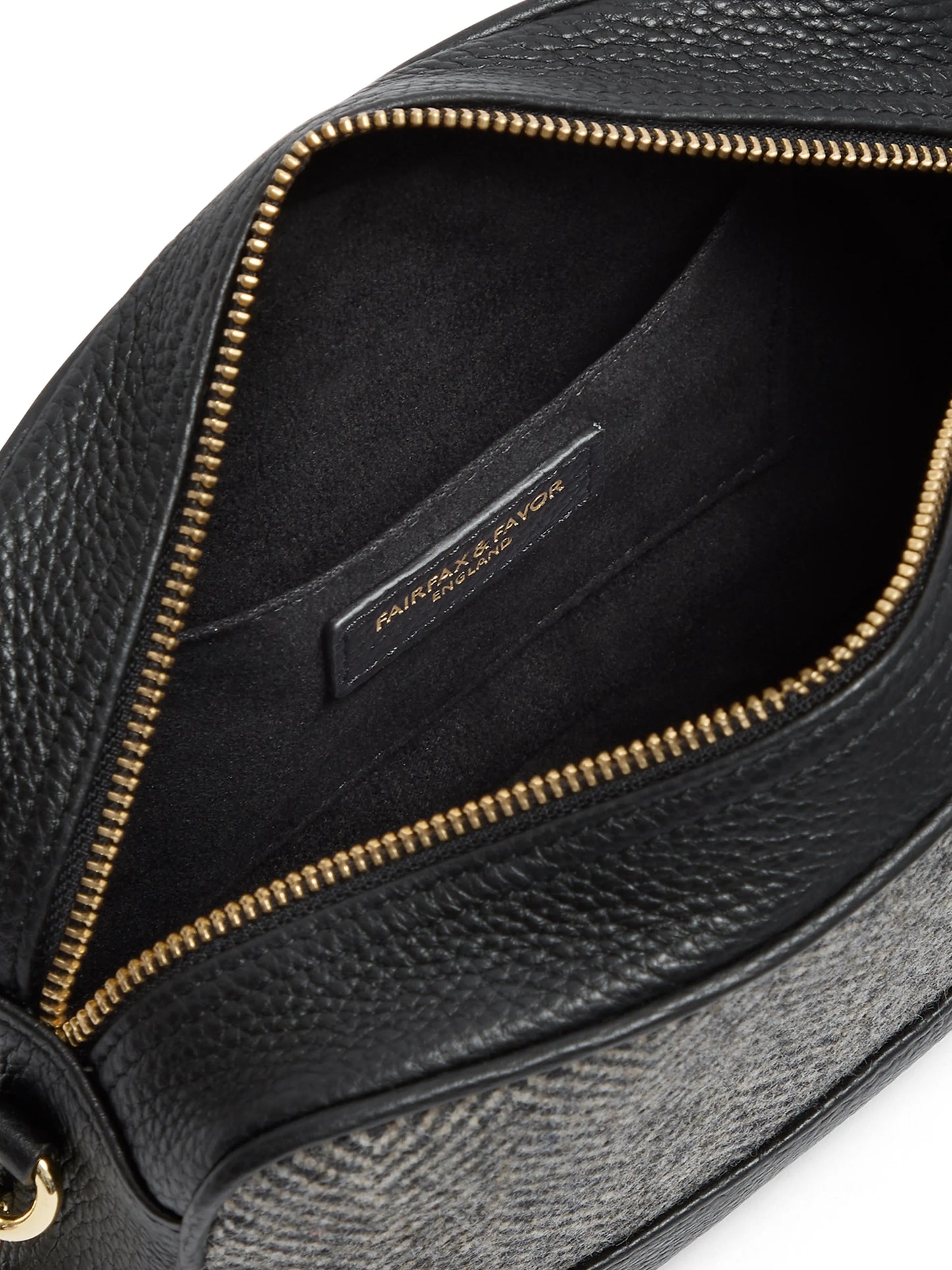 Finsbury Black Herringbone Crossbody Bag