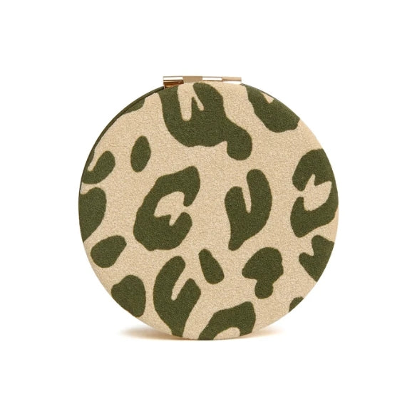 Olive Leopard - Round Compact Mirror
