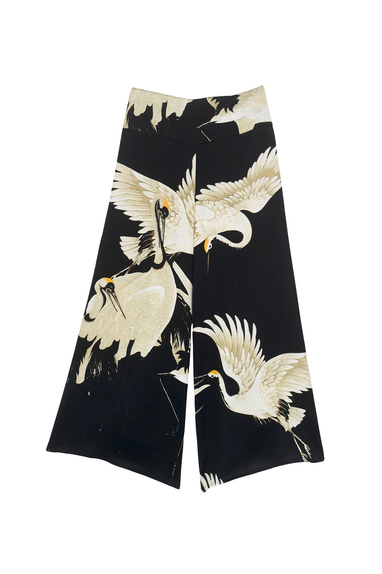 Stork Black Crepe Palazzo Pants