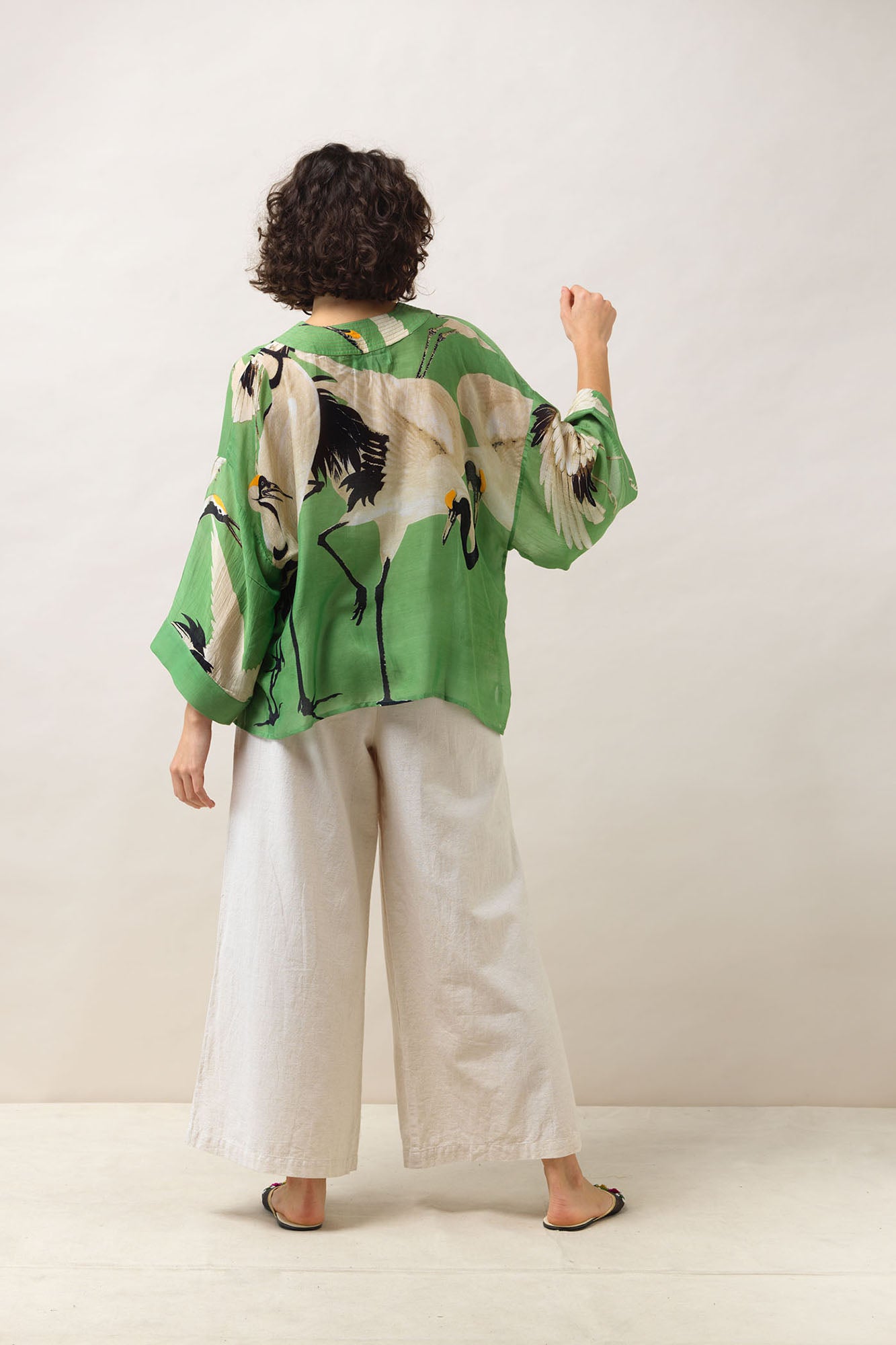 Kimono Stork Pea Green