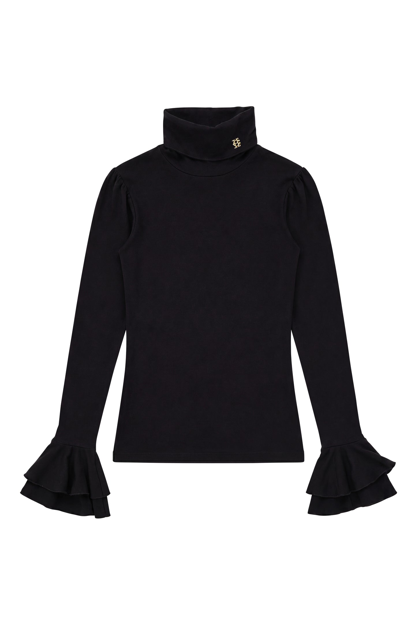 Supersoft Fluted Roll Neck Top