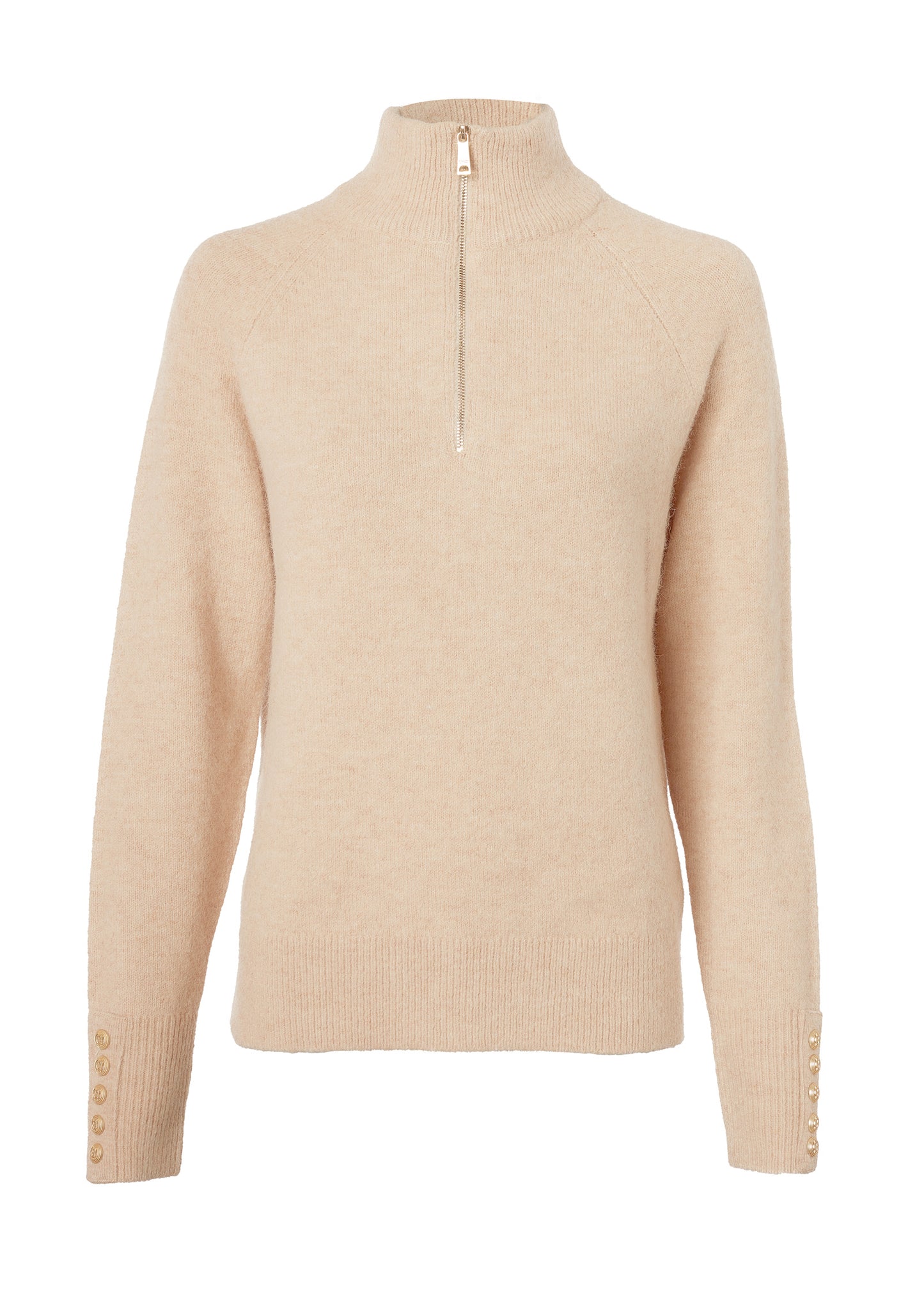 Tori Half Zip Knit (Camel)